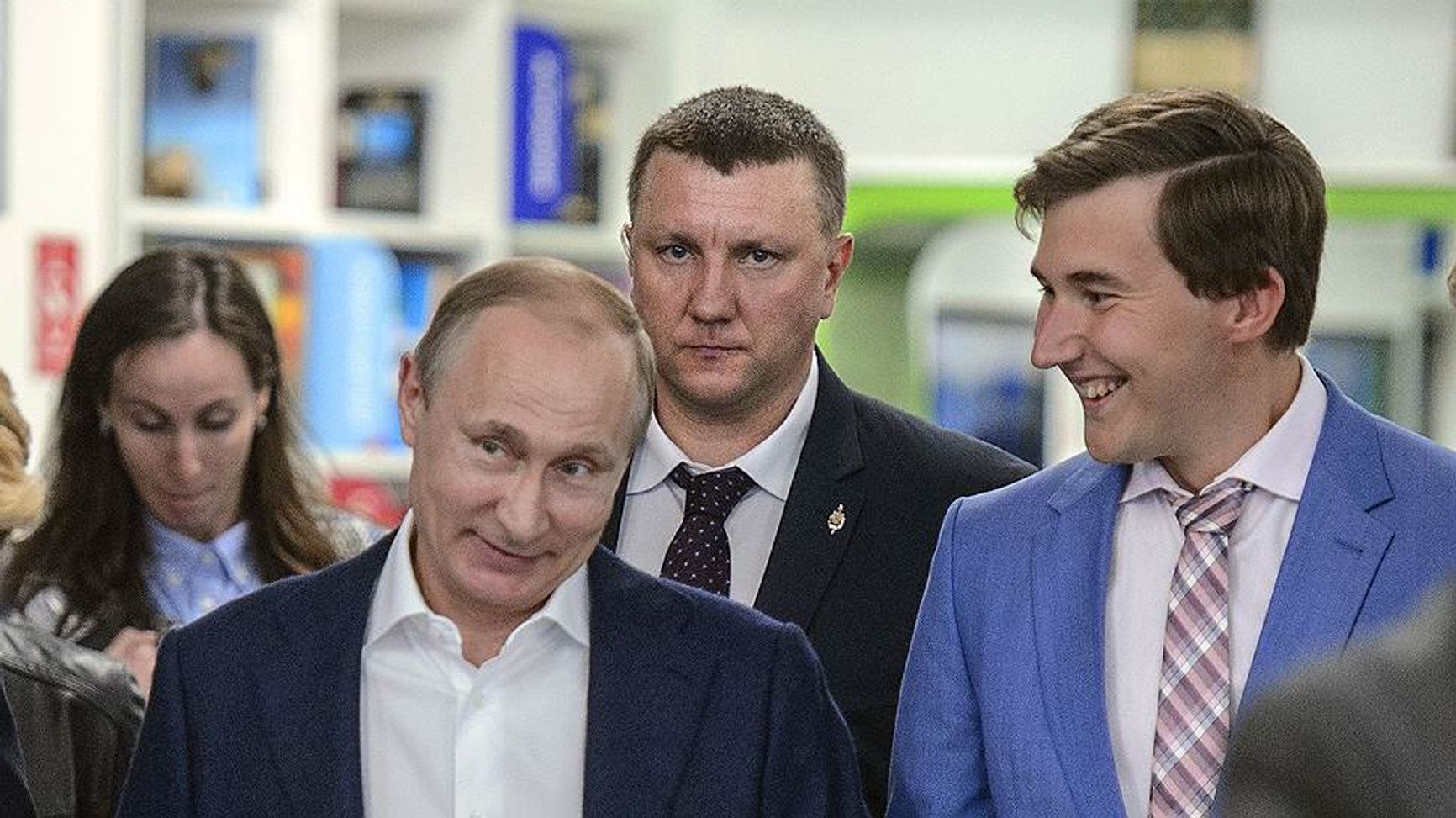 Chess player Sergey Karjakin (right)