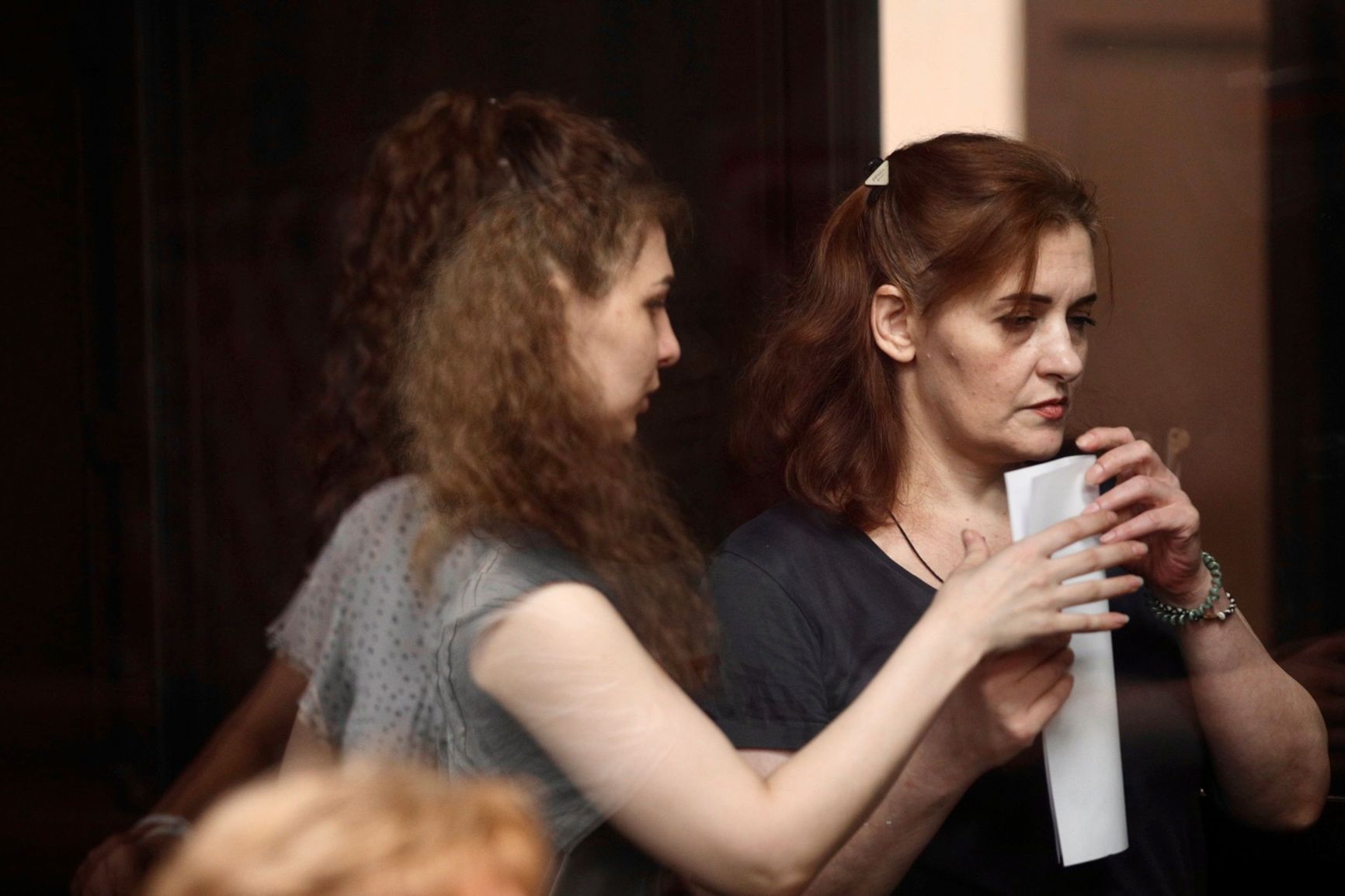 Lilia Pavrianidis and Irina Mohitych, defendants in the Azov case